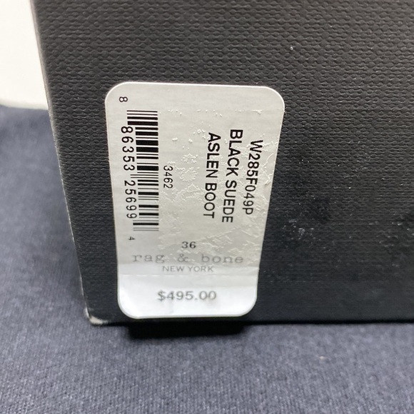 NIB Stunning!! Authentic Rag and Bone Black Suede Aslen Boot Size 6/EU 36 - Picture 7 of 9